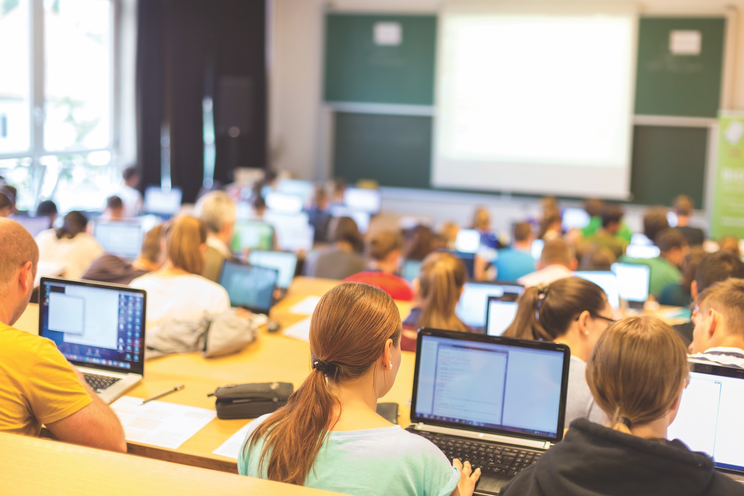 Aula con gli studenti