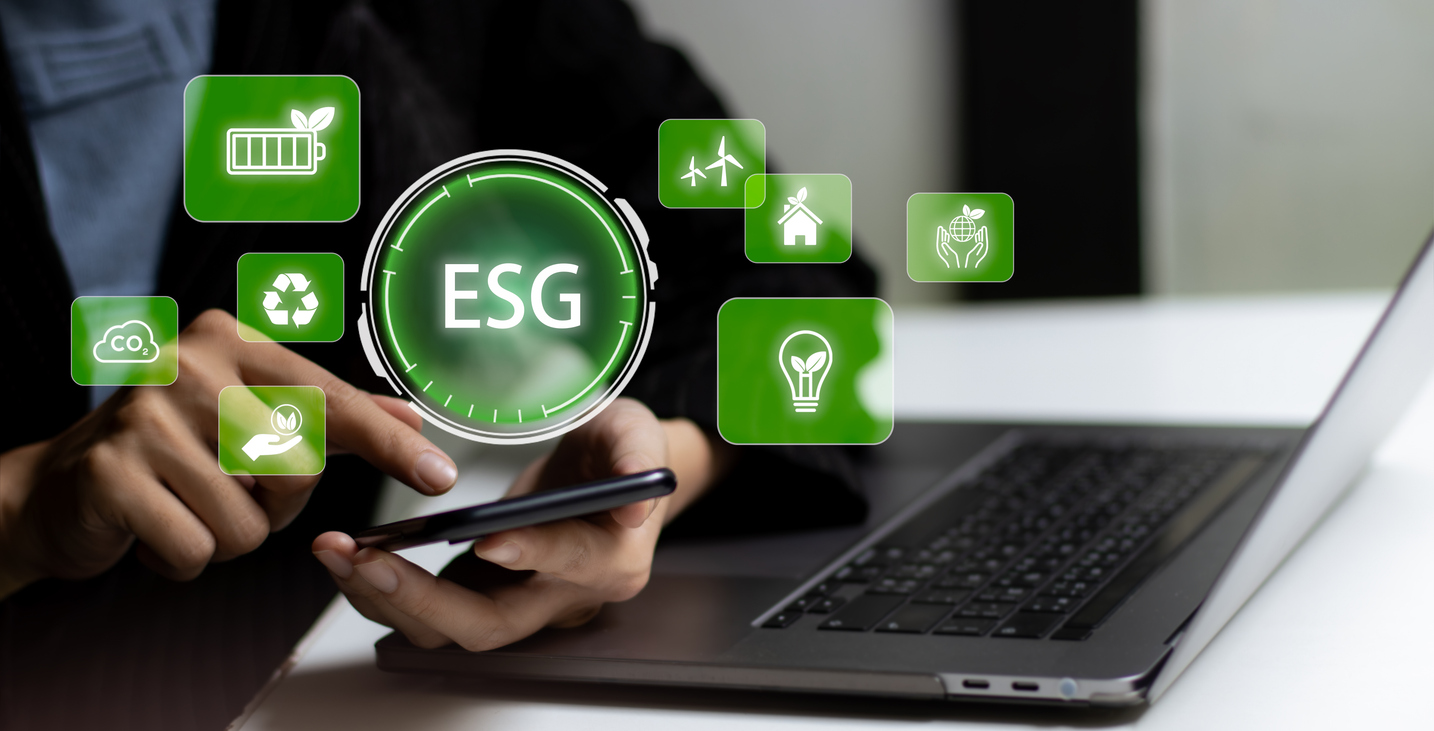 Digital-Car-Manufacturing-1244x640 Source to pay, ESG concept Sustainable development goal. people working on smartphone and laptop with green icon, Green technology and Environmental technology background
